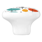 Mid Century Modern Starburst Pattern Keramikknauf (Seitenansicht)