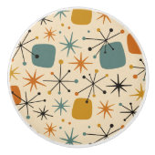 Mid Century Modern Starburst Pattern Keramikknauf (Vorderseite)