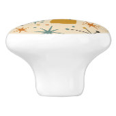 Mid Century Modern Starburst Pattern Keramikknauf (Seitenansicht)