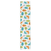 Mid Century Modern Starburst Pattern Kurzer Tischläufer (Vorderseite)