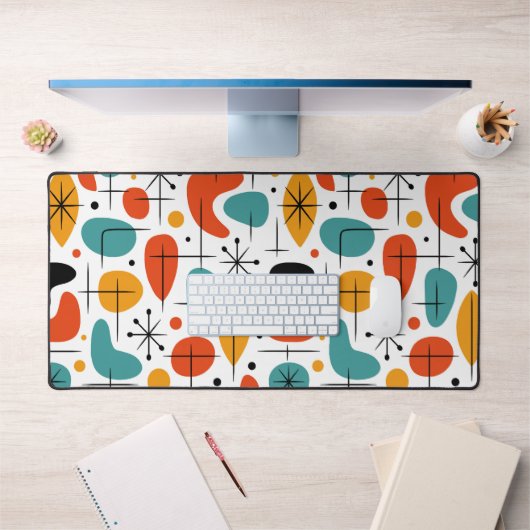 Mid Century Modern Starburst Pattern Schreibtischunterlage (Büro 1)