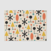 Mid Century Modern Starburst Pattern Seidenpapier (Vorderseite)
