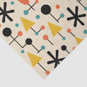 Mid Century Modern Starburst Pattern Seidenpapier (Ausschnitt)