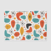 Mid Century Modern Starburst Pattern Seidenpapier (Vorderseite)