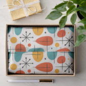 Mid Century Modern Starburst Pattern Seidenpapier (Geschenk)