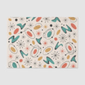 Mid Century Modern Starburst Pattern Seidenpapier (Vorderseite)
