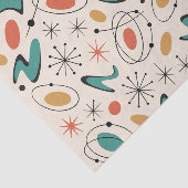 Mid Century Modern Starburst Pattern Seidenpapier (Ausschnitt)