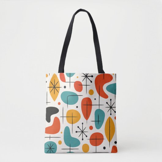 Mid Century Modern Starburst Pattern Tasche (Vorderseite)