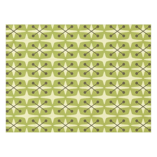 Mid Century Modern Starburst Pattern Tischdecke (Vorderseite (Horizontal))