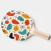 Mid Century Modern Starburst Pattern Tischtennis Schläger (Seitenansicht)