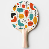 Mid Century Modern Starburst Pattern Tischtennis Schläger (Vorderseite)
