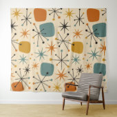 Mid Century Modern Starburst Pattern Wandteppich (Beispiel (Horizontal))