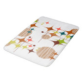 Mid Century Modern Starbursts and Globes Badematte (Schrägansicht)