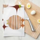 Mid Century Modern Starbursts and Globes Geschirrtuch (Viertel Falte)