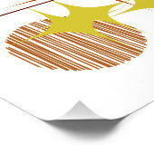 Mid Century Modern Starbursts and Globes Poster (Ecke)