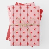 Mid Century Modern Stars and Dots Atomic Pattern Geschenkpapier Set (Beispiel)