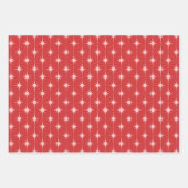 Mid Century Modern Sterne und Punkte Atom-Muster Geschenkpapier Set (Vorderseite 2)