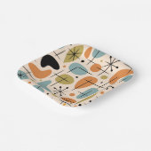 Mid Century Modern Sternenexplosion Muster Pappteller (Gewinkelt)