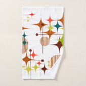 Mid Century Modern Sternenexplosionen und Globus-F Badhandtuch Set (Handtuch)