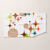 Mid Century Modern Sternenexplosionen und Globus-F Badhandtuch Set (Handtuch)
