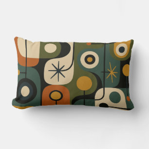 Mid-Century-Modern-Sternenexplosionsmuster Lendenkissen