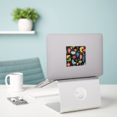 Mid-Century-Modern-Sternenmuster Aufkleber (Laptop auf Schreibtisch)