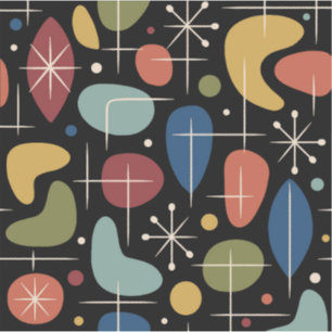 Mid-Century-Modern-Sternenmuster Aufkleber