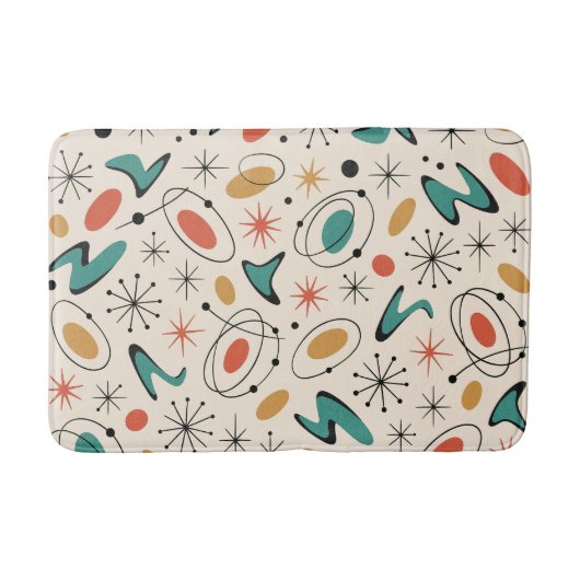 Mid-Century-Modern-Sternenmuster Badematte (Vorderseite)