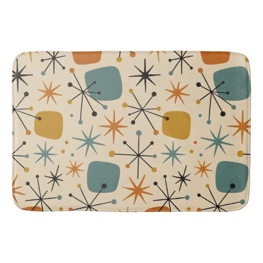 Mid Century Modern Sternenmuster Badematte (Vorderseite)