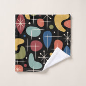 Mid-Century-Modern-Sternenmuster Badhandtuch Set (Waschlappen)