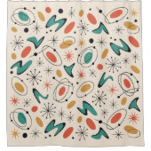 Mid-Century-Modern-Sternenmuster Duschvorhang (Vorderseite)