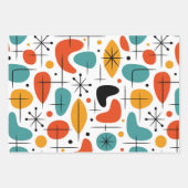 Mid-Century-Modern-Sternenmuster Geschenkpapier Set (Vorderseite 2)