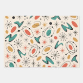 Mid-Century-Modern-Sternenmuster Geschenkpapier Set (Vorderseite)