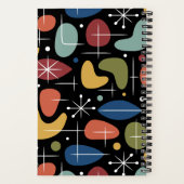 Mid-Century-Modern-Sternenmuster Notizblock (Rückseite)
