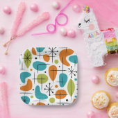 Mid-Century-Modern-Sternenmuster Pappteller (Party)