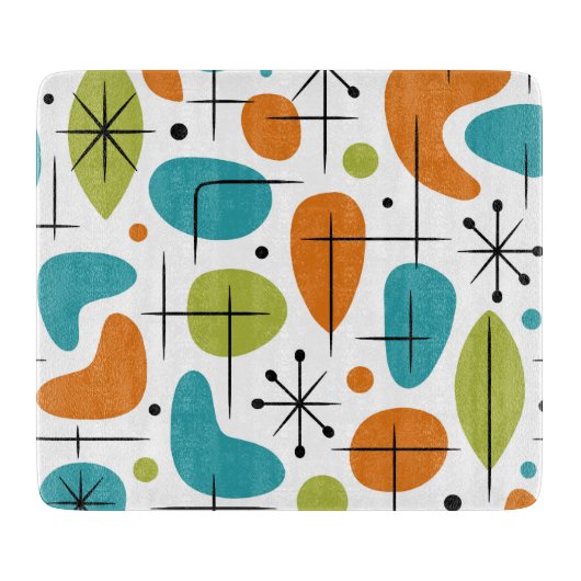 Mid Century Modern Sternenmuster Schneidebrett (Vorderseite)