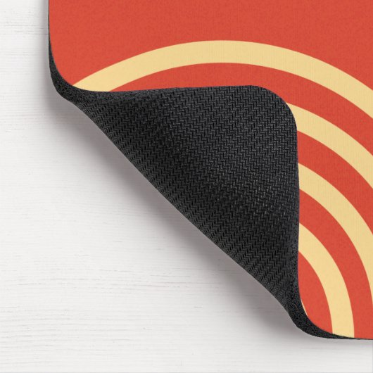 Mid Century Modern Sun and Rainbow Line Mousepad (Ecke)