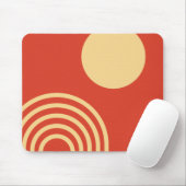 Mid Century Modern Sun and Rainbow Line Mousepad (Mit Mouse)