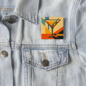 Mid Century Modern Sunrise Bauhaus Martini Button (Beispiel)