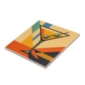 Mid Century Modern Sunrise Bauhaus Martini Fliese (Seite)