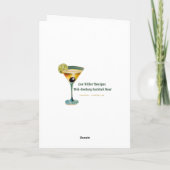 Mid Century Modern Sunrise Bauhaus Martini Karte (Rückseite)