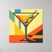 Mid Century Modern Sunrise Bauhaus Martini Leinwanddruck (Vorderseite)