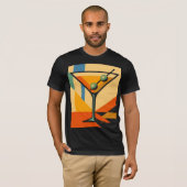 Mid Century Modern Sunrise Bauhaus Martini T-Shirt (Vorne ganz)