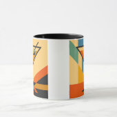 Mid Century Modern Sunrise Bauhaus Martini Tasse (Zentrum)