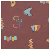 Mid Century Modern Texturierte Sangria Stoff (Nahaufnahme)