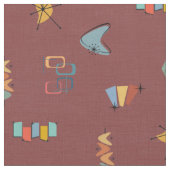 Mid Century Modern Texturiertes Grau Sangria Stoff (Nahaufnahme)