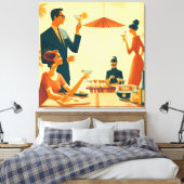 Mid Century Modern The Martini Cocktail Critics Leinwanddruck (Insitu (Schlafzimmer))