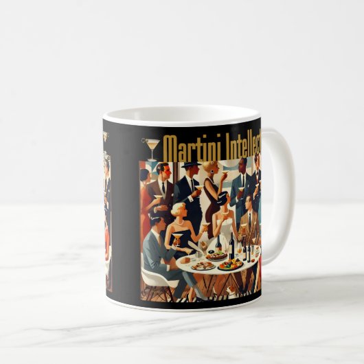 Mid Century Modern The Martini Intellectuals  Kaffeetasse (VorderseiteRechts)