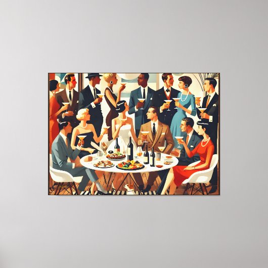Mid Century Modern The Martini Intellectuals Leinwanddruck (Vorderseite)