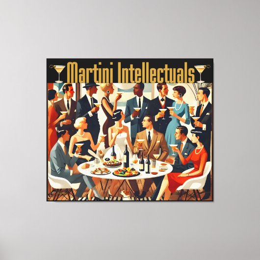Mid Century Modern The Martini Intellectuals Leinwanddruck (Vorderseite)